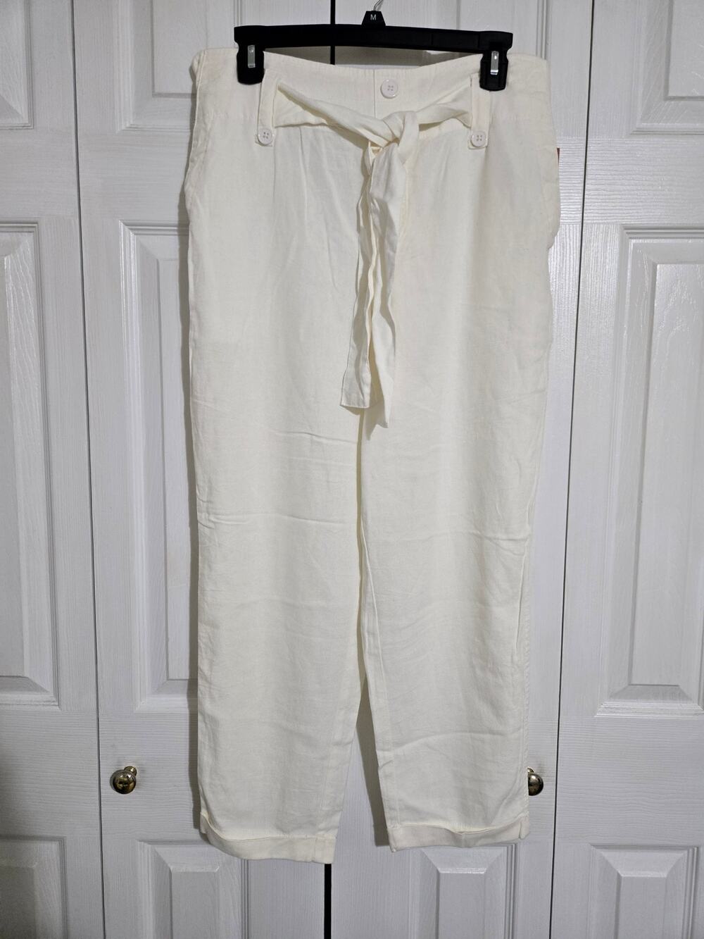 One 5 one medium women's cream linen pants